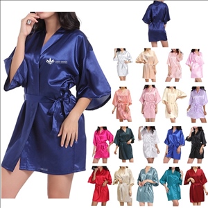 Lightweight Comfort Dual-Belt Versatile Silky Satin Robe